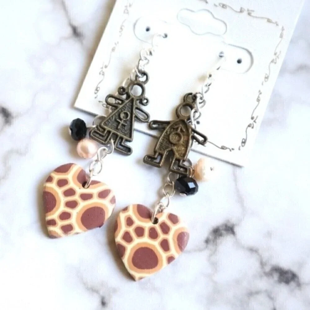 Animal‎ Print Giraffe, Boy & Girl Charm earrings